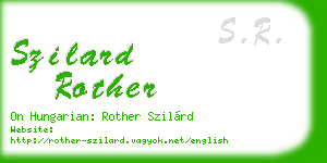szilard rother business card